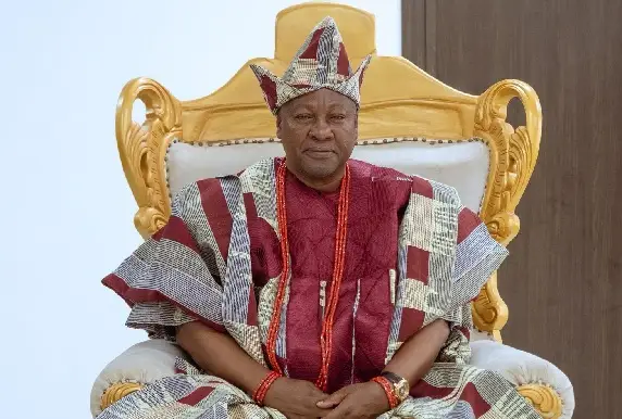 President Mahama receives highest honour in Ile-Ife